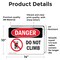 Signmission Do Not Climb, 14 in W x Rectangle, Vinyl Decal OS-2PACK-DS-D-1014-L-2100 - alternate 5